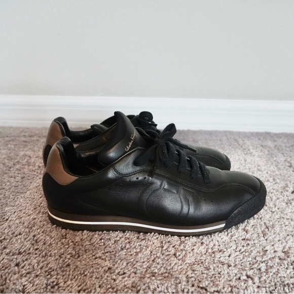 Salvatore Ferragamo Pring 2 Gancini Leather Sneaker- FINAL SALE - Picture 1 of 5